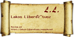 Lakos Liberátusz névjegykártya
